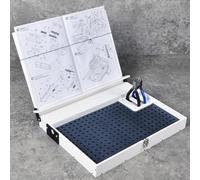 Model Making Workbench with Tool Rack & Drawers, Desktop Storage Box & Painting Table for Hobby Assembly and Miniature Crafting