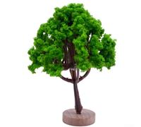 Model Mixed Tree Building Train Scenery ArchitectuSimulated Miniature Landscape Trees Model Plastic Railway Diorama Decor Lifelike Detailing Vibrant Green 9x5x5cm Lightweight(E)