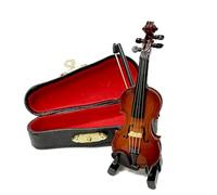 Model Musical Ornaments 16cm Miniature Violin With Sound Mini Musical Instrument Decoration Violin Model Ornament