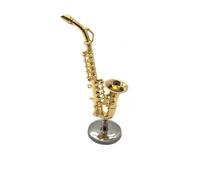 Model Musical Ornaments 8.5cm Miniature Copper Alto Saxophone Mini Musical Instruments Model Decoration