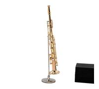 Model Musical Ornaments 9cm/16cm Miniature Copper Treble Saxophone Mini Musical Instrument Model Decoration(9cm)