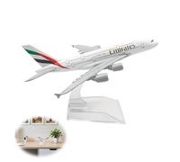 Model Plane, Airbus A380 1:400 Airplane Model 16cm Diecast Airplane Alloy Model Kit Metal Alloy Aircraft with Stand Model Die-cast Alloy Airplanes Table Decoration for Aviation Enthusiast Gift