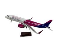 Model Plane Replica Realistic Large Scale with Voice Automated Lights | Aircraft with Stand | Premium Collectors Display | Aviation Gift (Wizzair A320 Airbus 1:80 Scale)