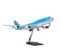 model planes Korean Air 747 Model Airplane Large Diecast Metal Airplane Model Set With Stand Can Be A Gift For Aviation Lovers toy airplane kit(Nolight)