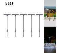 Model Platform Light, 5Pcs Z Gauge 1:200-220 LED Street Lamp with Resistors for 12-16V, Steel Tube Construction for Rail & Building Layout