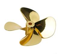 Model Propeller Prop, 1Pc Boat Model 60mm 55mm Propeller Prop Right Left Hand Metal Propeller 4-Blades 4mm Shaft for RC Boat Marine ROV(D55mm Left Hand)