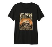 Model Railroad Builder HO Scale Craftsman Steam Locomotive Premium T-Shirt