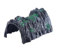 Model Railroad for cave Accessory 17x13cm Plastic Model Railroad | Compatible with Bigjigs, grey stone look, enhances scenery, single track entry, safe for kids