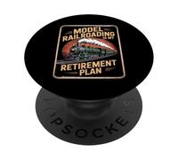 Model Railroading Is My Retirement Plan - Vintage Train PopSockets Adhesive PopGrip