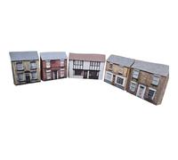 Model Railway Houses Card Low Relief TT Gauge Pack of 5 1/120 Scale Set 12