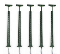 Model Railway Lattice Mast Light 5 Pack, N Scale LED Lighting Accessories for Train Layouts and Bonsai Decoration, 3V DC/AC, Includes Resistors for 12-16V