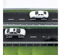 Model Railway Security Fencing 1:87 Scale for Realistic Industrial Scenery Including Three Interlocking Fence Sections (3 sets of green)