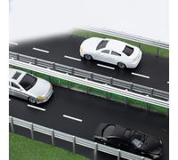 Model Railway Security Fencing 1:87 Scale for Realistic Industrial Scenery Including Three Interlocking Fence Sections (3 sets of silver)