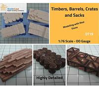 Model Railway - Timbers, Barrels Crates and Sacks Detailing OO Gauge DT18