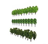 Model Railway Trees 3.5cm 30pcs for Sand Table | Fits HO and Z scales, sand table ready, bright colors, enhances model railways, easy to place