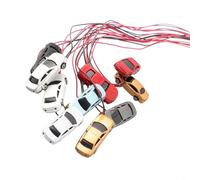 Model Railway Wagon Z Scale Lighted Model Train Cars for Railway Layout Scenery Accessories, 10-Pack with LED Headlights, 12V Operating Voltage, Plastic Construction