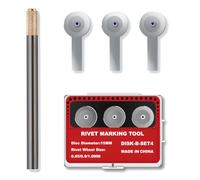 Model Rivet Maker Tool RM-B4- Large Diameter Gear (Pitch 0.85/0.9/1 mm) - Stable Rolling Scriber for Long Straight Lines on Gunpla Armor, Tank Skirts & Aircraft Wings