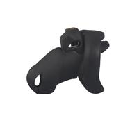 Model Silicone Chastity Cage Male Cock Lock with 5 Penis Rings Sex Toys for Sissy Men Femboy Stretcher BDSM Gay Black S
