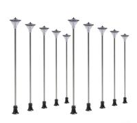 Model Street Lights, 1:100 Scale White LED Lamp Posts for Railway Layout Garden Scenery Diorama Landscape Architecture Models