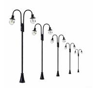 Model Street Lights, 5pcs Garden Lamps Park Lanterns Light Lamps Gauge 00 / H0 Model Building Decor Model Building Accessories