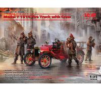 Model T 1914 Fire Truck with Crew 1:35 Plastic Model Kit ICM