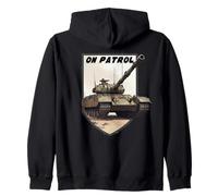 Model Tanks On Patrol | Mini Warfare | 1/35 Scale Hobby Art Zip Hoodie