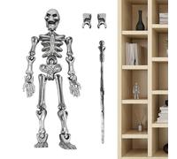 Model Toy Figurine - 0.78 Inches Compact Skeleton Action Figure for Creative Posing, Spooky Decor with Articulated Joint Function, Movable Full Body for Bookshelf, Desk, Crafts, Collector
