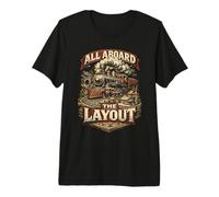 Model Train All Aboard The Layout Premium T-Shirt