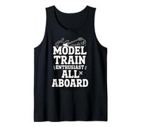 Model Train Enthusiast All Aboard Funny Hobby Lover Tank Top