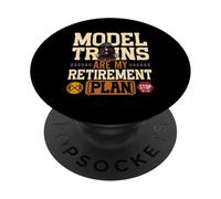 Model Train Is My Retirement Plan Collector PopSockets Adhesive PopGrip