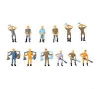 Model Train Scenes Enhancement, O Scale 148 Railway Workers Figures, 12 Pcs