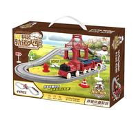 Model Train Set - Mini Railway Kit, Locomotive Carriages with Track Layout, Interactive Learning for Preschool Children, Ideal for Boys Girls, Entertainment Collection, Ages 3 Up Home School Play