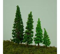 Model Tree Set 40 Pieces for Train Railroad Diorama Wargaming Tabletops and Landscape Modeling with Realistic Shape and Texture (H 4.5CM)