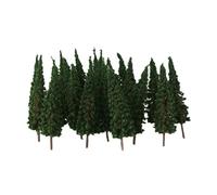 Model Trees for Crafts,10Pcs 6.5cm Pine Trees Model Train Railway Building Green Model Tree for N/OO Gauge Scale Railroad Layout Scenery Decorate Dark Green