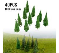 Model Trees for Train Railroad Diorama and Bonsai Landscape Decoration (H 4.5CM)