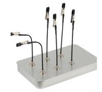 Model Workshop Clamping Tool Set Flexible Rod Positioning Rubber-Covered Metal Clamps With Silver Storage Organizer 20PCS Secure Base Scratch-Resistant For Hobby Painting Miniature