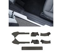 Model Y Juniper Door Sill Protector, 5 Seater Leather Fabric Door Sill Protector Model Y, Front and Rear Door Plus B Pillow, Rear Seat Under Protector Pads Full Protection Accessories Set of 7