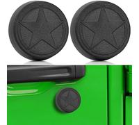 MODELAUTO Keyhole Covers for 2018-2025 Jeep Wrangler JL & Gladiator JT Front Door, 2 Piece Magnetic Lock Protectors with Unique Design, Easy Snap-On Installation, Decor Accessories (Star Style)