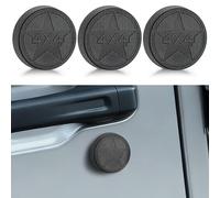 MODELAUTO Magnetic Keyhole Covers for Jeep Wrangler JK 2007-2018, 3-Piece Snap-On Lock Cover Set with Star Design, Weatherproof & Anti-Scratch Protection,Easy Install