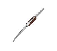 Modelcraft Jeweltool Curved Fibre Grip Tweezers, Silver