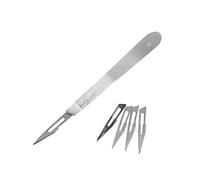 Modelcraft PKN1214/3/11 Scalpel Tool Set with 5 x Blades , Silver , 23cm