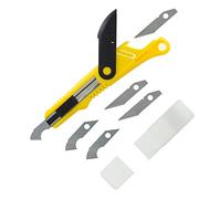 Modelcraft PKN4150/S Plastic Cutter Scriber Tool & 5 Spare Blades, Yellow/Black, 16.5cm