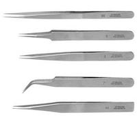 MODELCRAFT PTW2185/S TWEEZERS, STAINLESS STEEL, 5PC SET