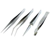 Modelcraft 4 Piece Stainless Steel Tweezers Set, none