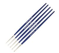 Modelcraft Ultra-Fine Detail Brush Set, Blue, (10/0, 20/0, 30/0, 40/0, 50/0), PPB2202/S