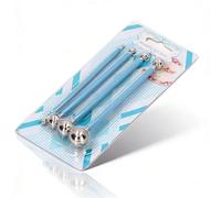 Modeling Ball Tools Double Ended, 4PCS Stainless Steel Ball Fondant Tool Decorating Clay Flower Sugarcraft Ball Model DIY Tool for Sculpting and Shaping