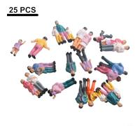 Modeling Enthusiasts' Choice Mixed Painted Passenger Figures, Pack of 25, HO Gauge