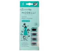Modelli Sachet Moth Proofer, Pack of 4 Sachets - Ideal for Protecting Clothes, Fabrics & Woolens - Bouquet Vert - Visual End of Life Indicator