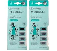 Modelli Sachet Moth Proofer, Pack of 8 Sachets - Ideal for Protecting Clothes, Fabrics & Woolens - Bouquet Vert - Visual End of Life Indicator