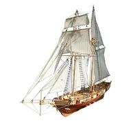 modellife Wood Ship Model Building Kits - Scale 1/96 Classics Antique Ship Model Harvey 1847 Wooden Sailboat DIY Hobby Boat